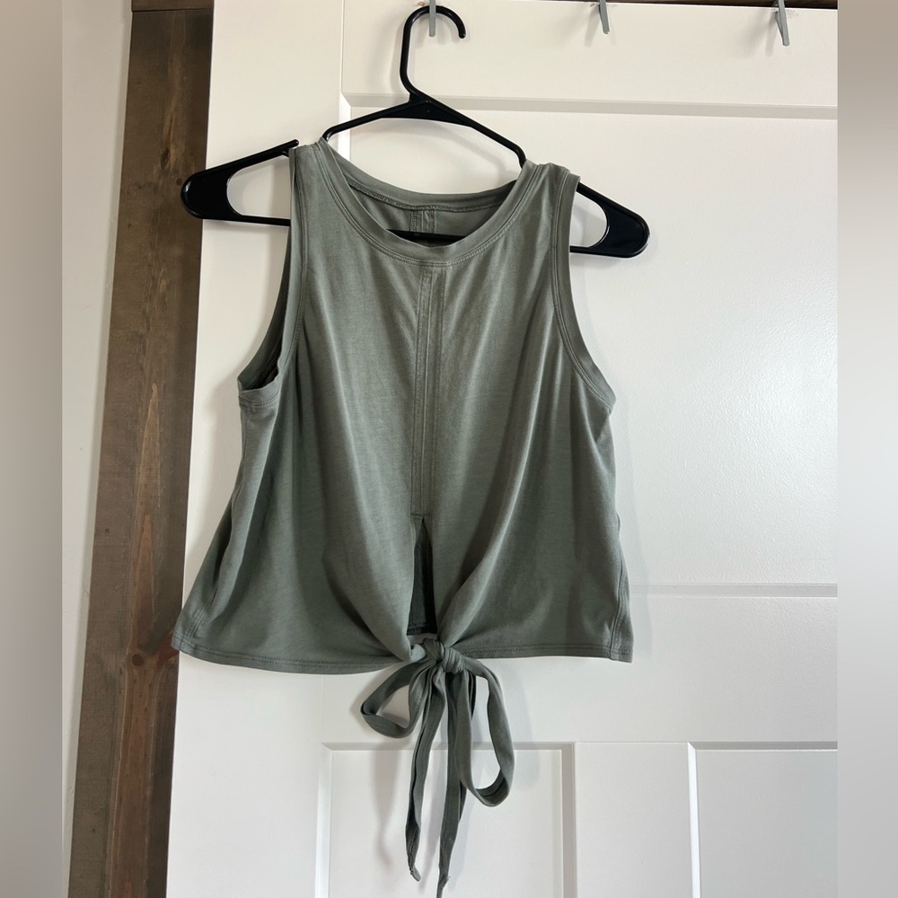 Lululemon Olive Green Tie-Front Tank Top